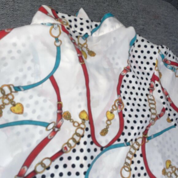Torrid Womens Polka Dot Button Top Size 2X White Office Career Professional Work - Picture 11 of 11
